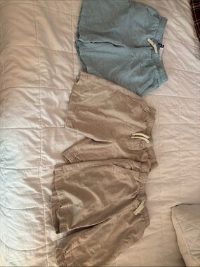 Boys' Light Blue and Beige Elastic Waist Shorts - Kids Bottoms XL Sz 14/16